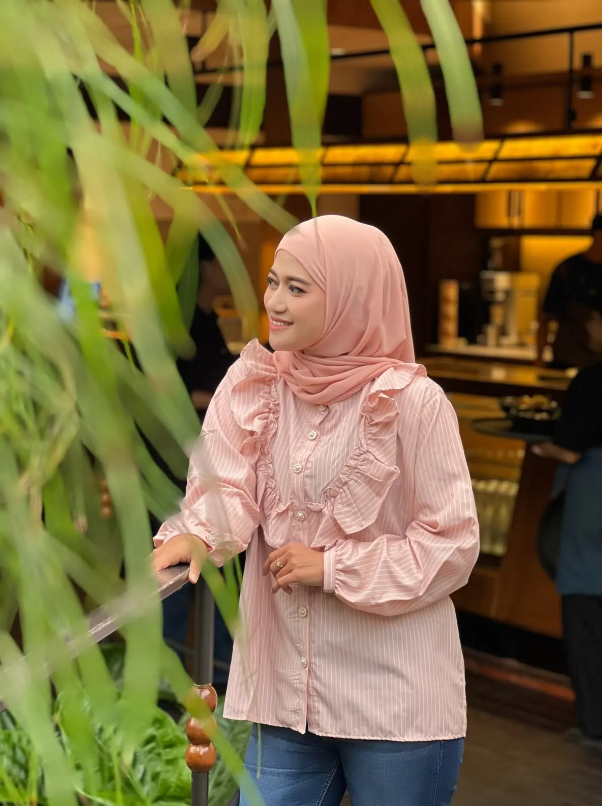 Kemeja Adzkiya Pink Salur